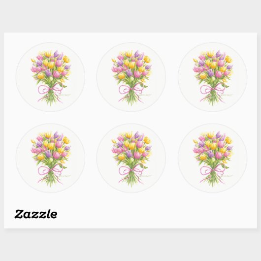 Blume Stickers Tulip Bouquet (Blatt)