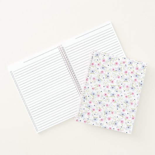 Blume-Stil SpiralNotebook Notizblock (Innenseite)