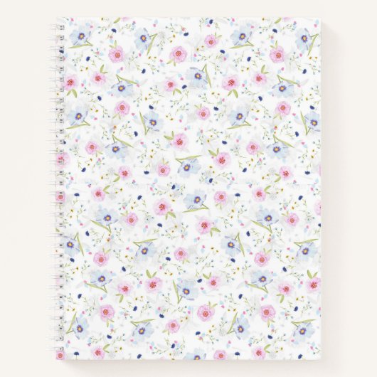 Blume-Stil SpiralNotebook Notizblock (Vorderseite)