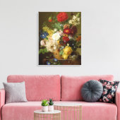 Blume Still Life auf einem Marmorgraben, 1800-01 Leinwanddruck (Insitu (Wohnzimmer))