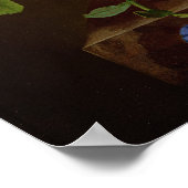 Blume Still Life auf einem Marmorgraben, 1800-01 Poster (Ecke)