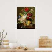 Blume Still Life auf einem Marmorgraben, 1800-01 Poster (Küche)