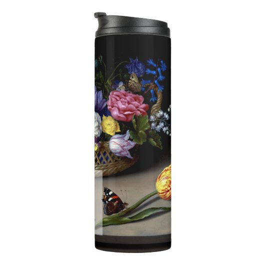 Blume Still Life Bosschaert Farbenfrohe Art Monogr Thermosbecher (Nach rechts gedreht)