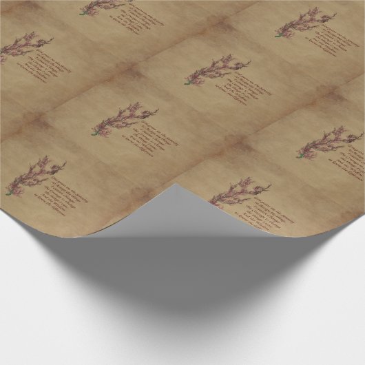 Blume Stille Gebet Inspiration Geschenkpapier (Ecke)