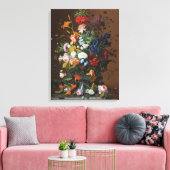 Blume Stillleben mit dem Vogelnest Severin Roesen Leinwanddruck (Insitu (Wohnzimmer))