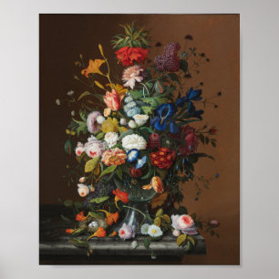 Blume Stillleben mit dem Vogelnest Severin Roesen Poster