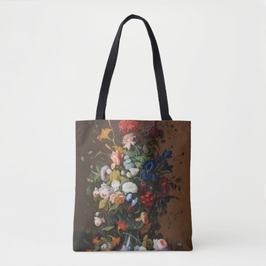Blume Stillleben mit dem Vogelnest Severin Roesen Tasche (Vorderseite)