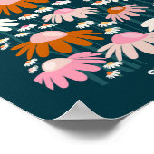 Blume Stockholm Navy Blue Retorale Poster (Ecke)