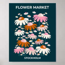 Blume Stockholm Navy Blue Retorale Poster