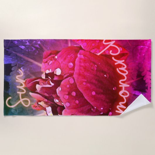 Blume Strandtuch (Vorderseite)