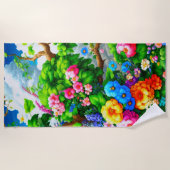 Blume Strandtuch (Vorderseite)