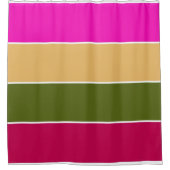 Blume Streifen Duschvorhang (Vorderseite)