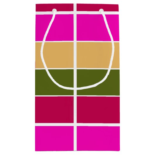 Blume Streifen Kleine Geschenktüte (Rückseite)