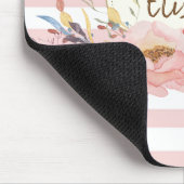 Blume, Streifen - Personalisiert Mousepad (Ecke)
