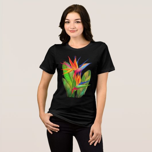 Blume Strelitzia Tri-Blend Shirt (Vorderseite voll)