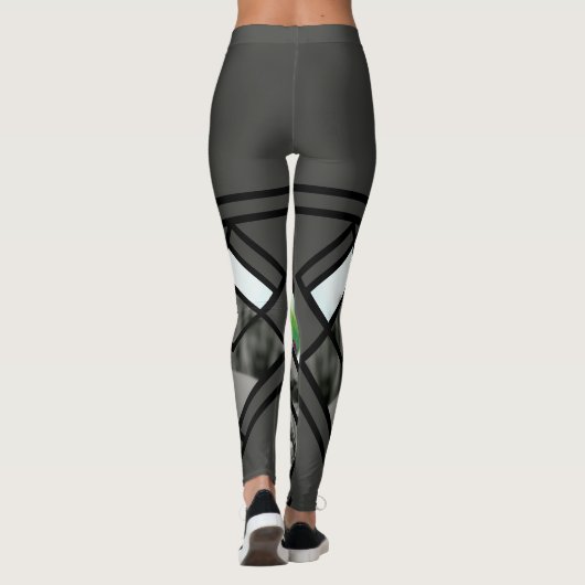Blume Strumpf Leggings (Rückseite)