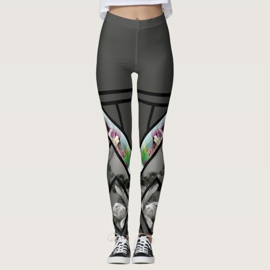 Blume Strumpf Leggings (Vorderseite)