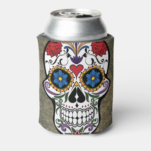 Blume Sugar Skull Dosenkühler (Kanne Rückseite)