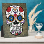 Blume Sugar Skull Fotoplatte (Seite)