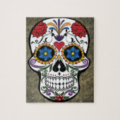 Blume Sugar Skull Puzzle (Vertikal)