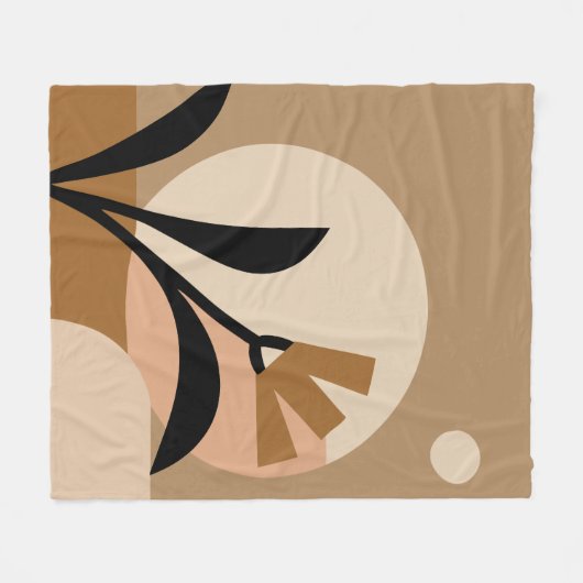 Blume Sun Boho Fleecedecke (Vorderseite (Horizontal))