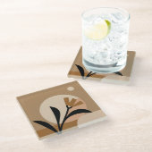 Blume Sun Boho Glasuntersetzer (Schrägansicht)