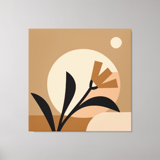 Blume Sun Boho Leinwanddruck (Vorderseite)