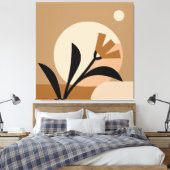 Blume Sun Boho Leinwanddruck (Insitu (Schlafzimmer))