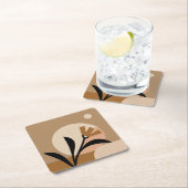 Blume Sun Boho Rechteckiger Pappuntersetzer (Vor Ort)