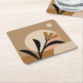 Blume Sun Boho Rechteckiger Pappuntersetzer (angewinkelt)