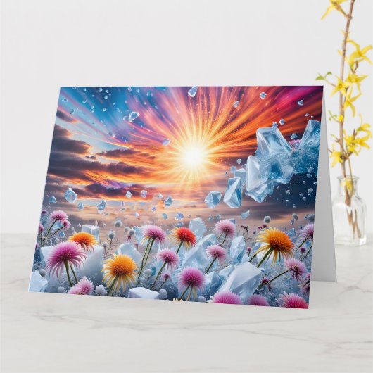 Blume Sunset Karte (Gelbe Blume)