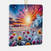 Blume Sunset Keramikornament (Rechts)