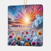 Blume Sunset Keramikornament (Links)