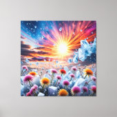 Blume Sunset Leinwanddruck (Vorderseite)