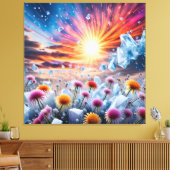 Blume Sunset Leinwanddruck (Insitu (Wohnzimmer))