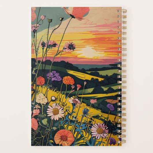 Blume Sunset Planner Planer (Rückseite)