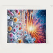 Blume Sunset Wandteppich (Vorderseite (Horizontal))