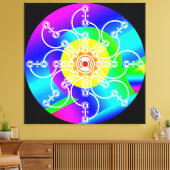 Blume Sunshine Stretched Canvas Print Leinwanddruck (Insitu (Wohnzimmer))