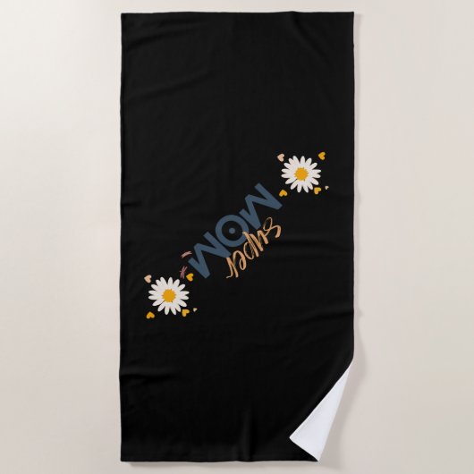 Blume Super MAMA Strandtuch (Vorderseite)