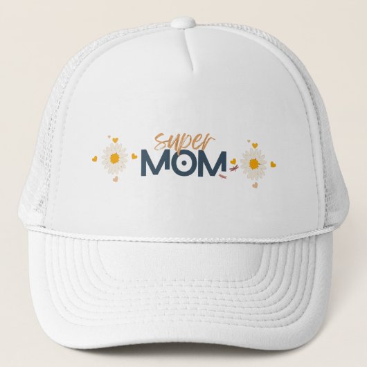 Blume Super MAMA Truckerkappe (Vorderseite)