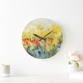 Blume Sway II Große Wanduhr (Zuhause)