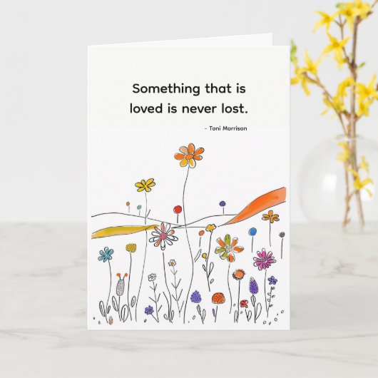 Blume Sympathie-Karte für Gedenkstätte zum Verlust Karte (Gelbe Blume)