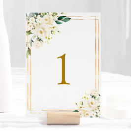 Blume Tabelle 1 Tischnummer Hochzeit