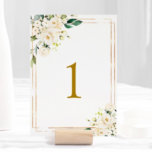 Blume Tabelle 1 Tischnummer Hochzeit
