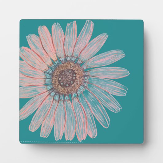 Blume Tabletop Plaque mit Easel Fotoplatte (Vorderseite)