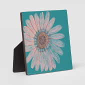 Blume Tabletop Plaque mit Easel Fotoplatte (Vorderseite)