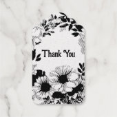 Blume Tag Thankyou Wreath Classy Coquette Geschenkanhänger (Rückseite)