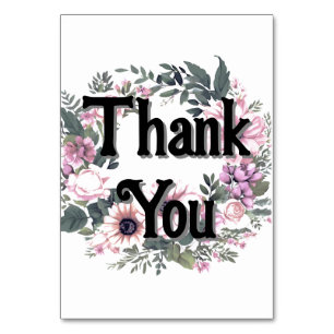 Blume Tag Thankyou Wreath Classy Coquette Tischnummer