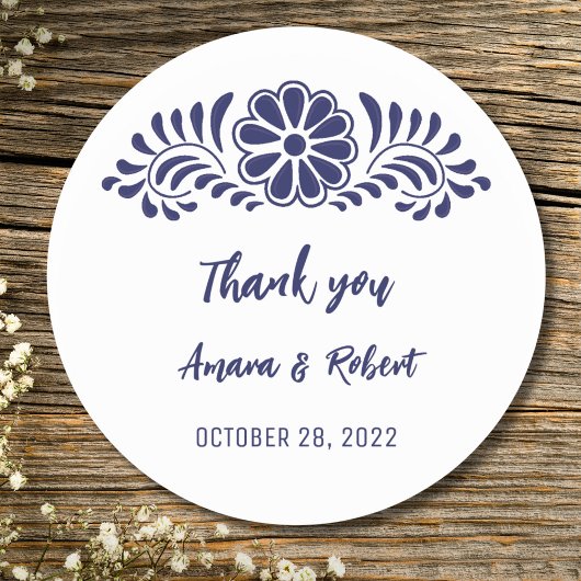 Blume TALAVERA Runder Aufkleber