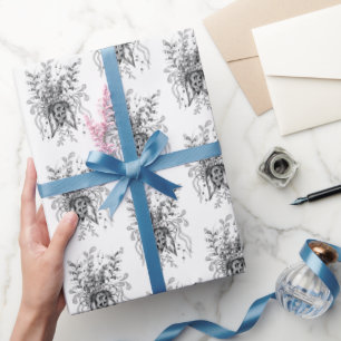 Blume Tangle Art, gezeichnet -  Geschenkpapier